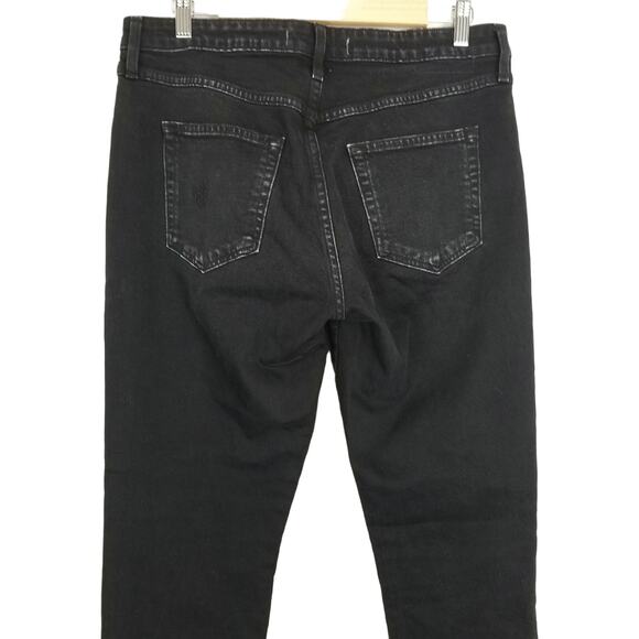 COS Black Magic Tie Ankle Jean, Washed Black Denim, Made in USA, Size 31 - Picture 7 of 12